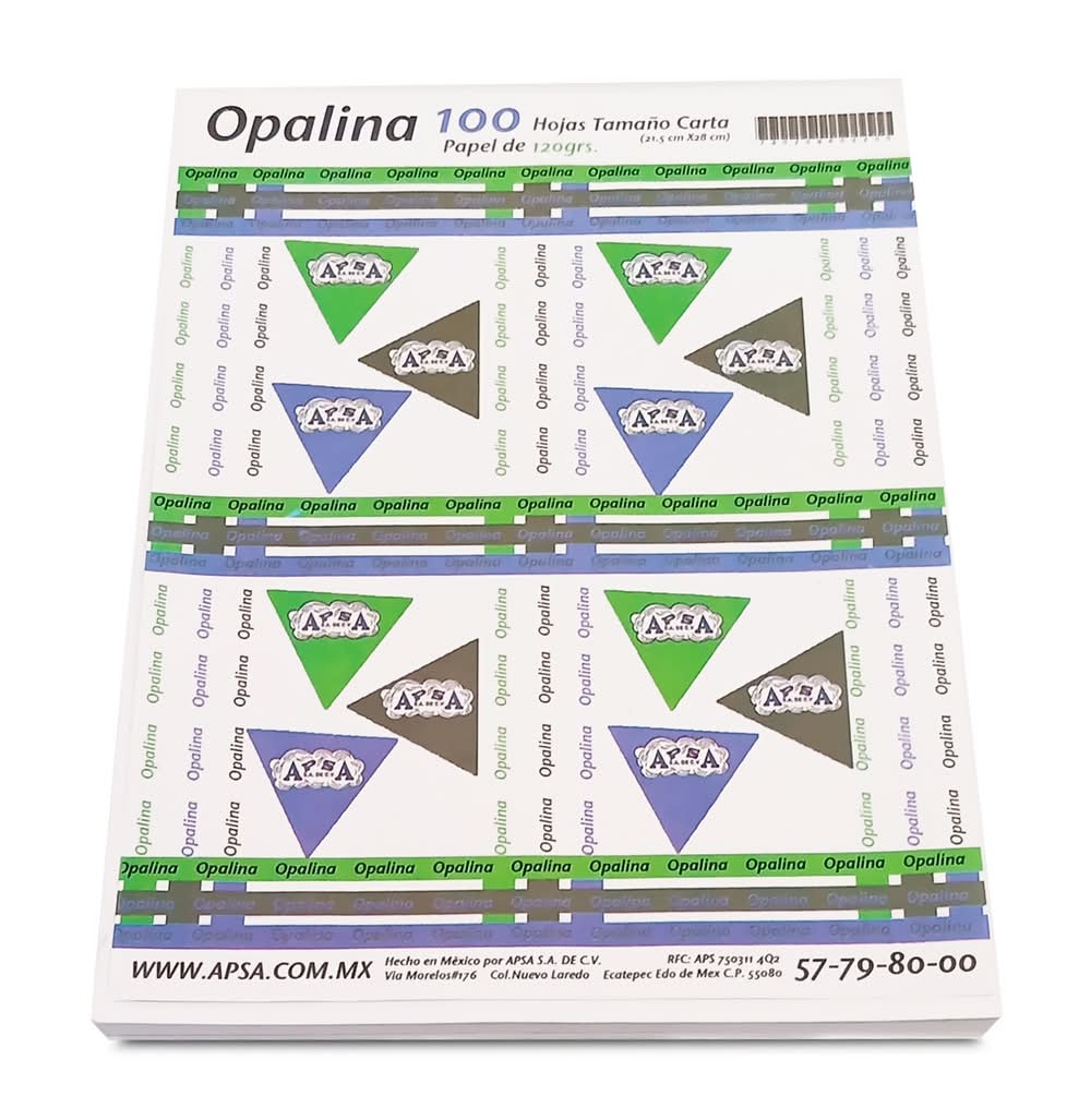 Apsa · Hojas opalina, Carta (100 un)