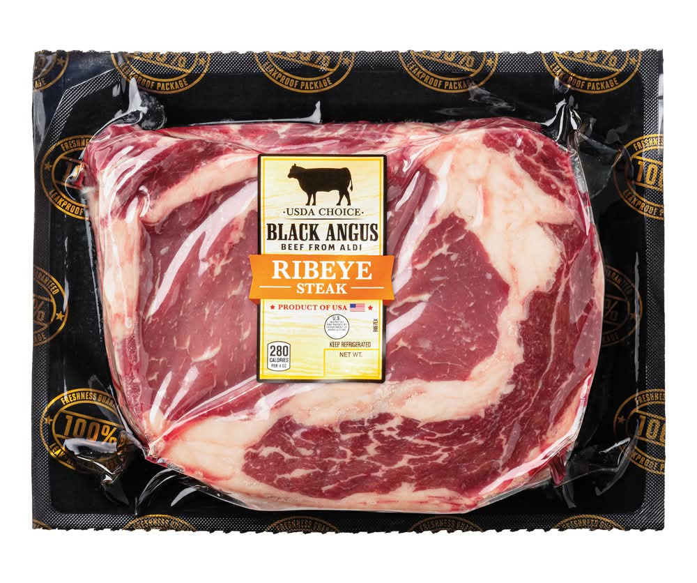Black Angus Usda Choice Beef Ribeye Steak (1.8 lbs)