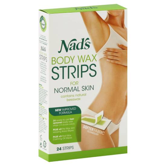 Nad's Body Wax Strips For Normal Skin (24 ct)