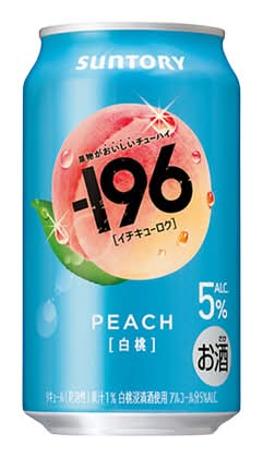419130：サントリー -196 白桃 缶 350ML / Suntory, -196 White Peach, 350ml
