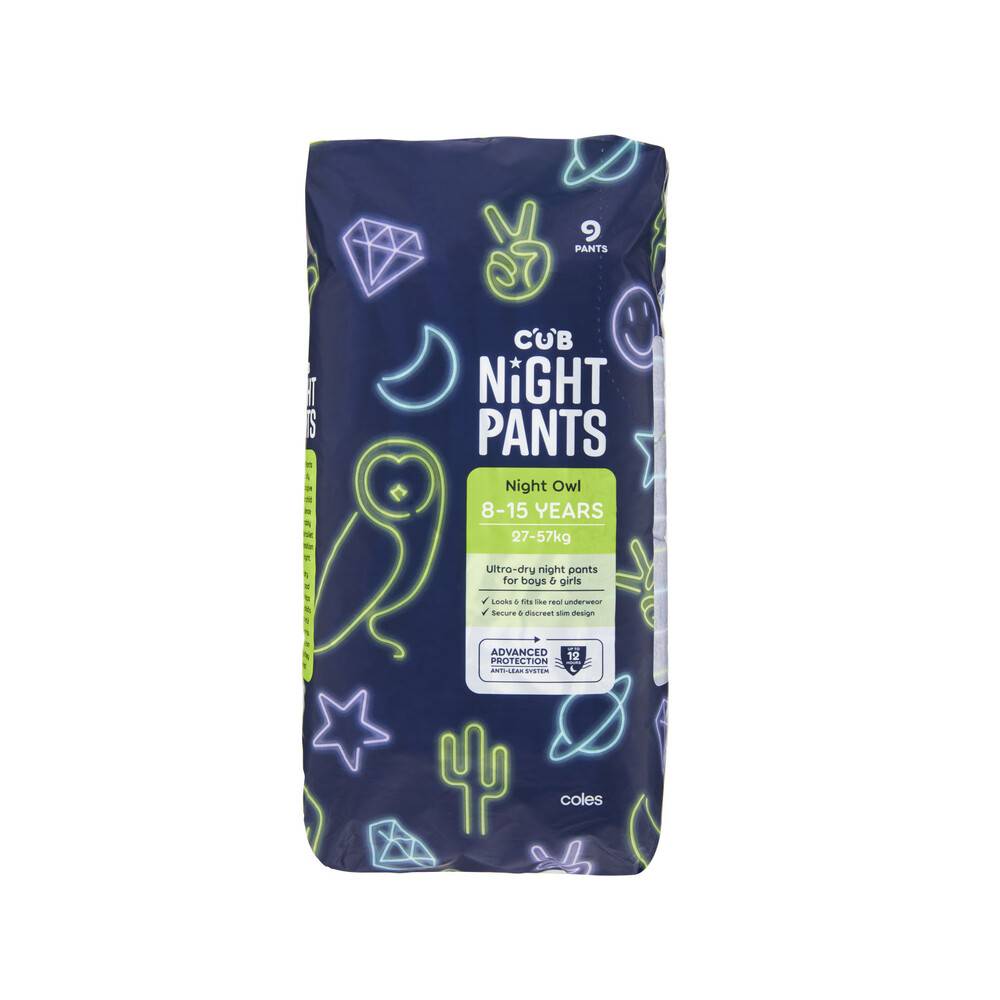 CUB Nights Pants 8-15 Years Large 9 pack
