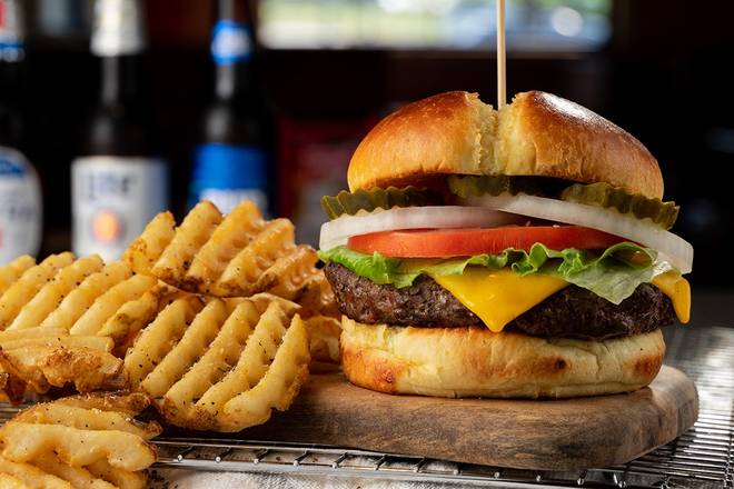 Order All American Cheeseburger* food online from Logan's Roadhouse store, Spring Hill on bringmethat.com