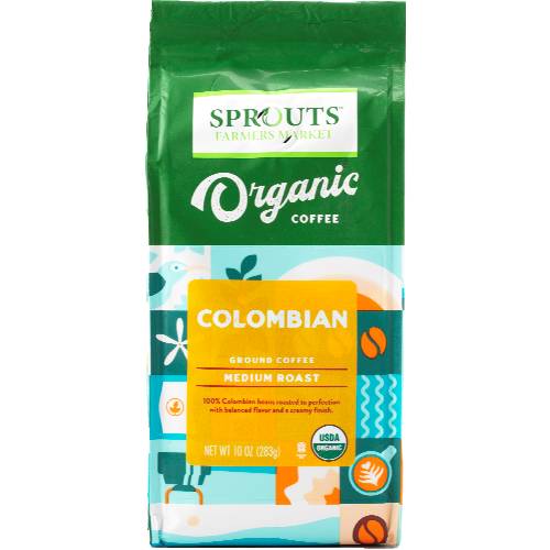 Sprouts Organic Colombian Medium Roast Ground Coffee