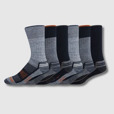 Dickies Outdoor Navigator Crew Socks, Men, 6-12, Assorted (6 ct)