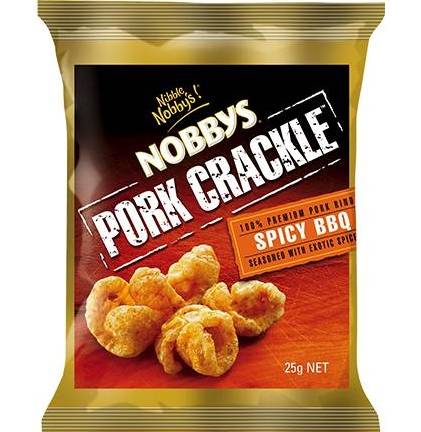 Nobby's Pork Crackle Spicy BBQ 25g