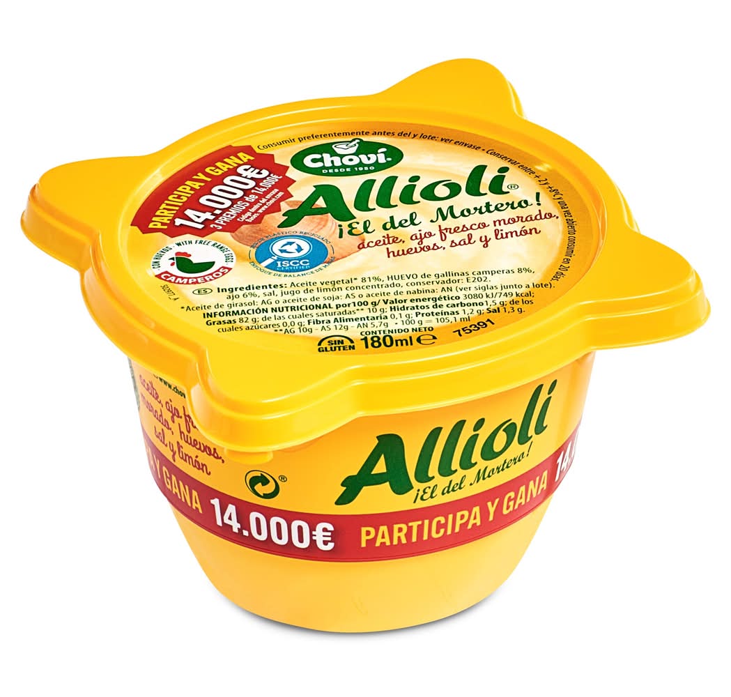 Salsa Ali Oli Chovi Tarrina 180 G