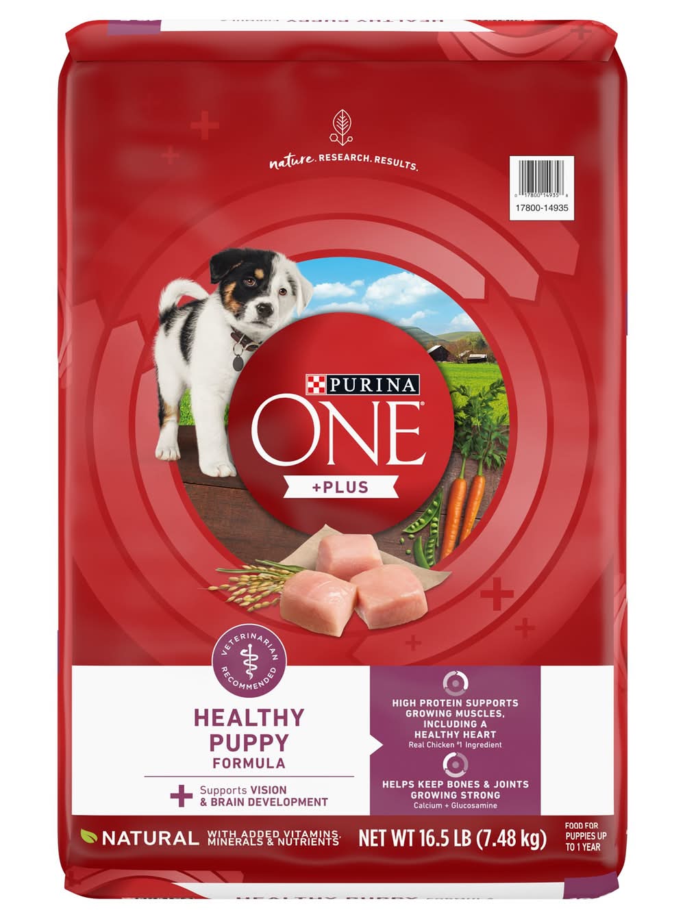 Purina ONE® +Plus Puppy Dog Dry Food - Chicken, Natural, High-Protein (Flavor: Chicken, Color: Assorted, Size: 16.5 Lb)