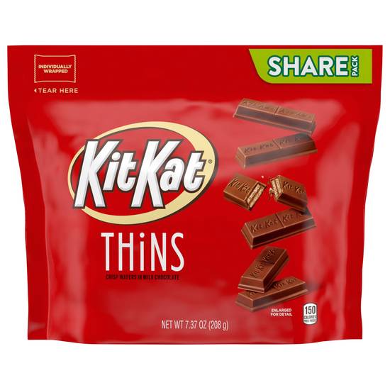 Kit Kat Thins Crisp Wafers in Milk Chocolate