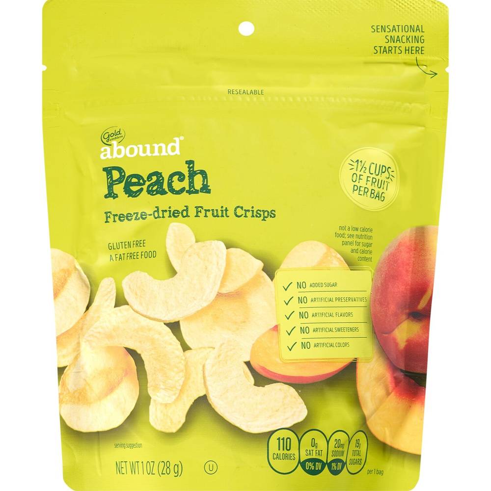 Gold Emblem Abound Peach Freeze-Dried Fruit Crisps