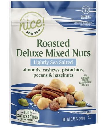 Nice! Roasted Deluxe Mixed Nuts Lightly Sea Salted (8.75 fl oz)