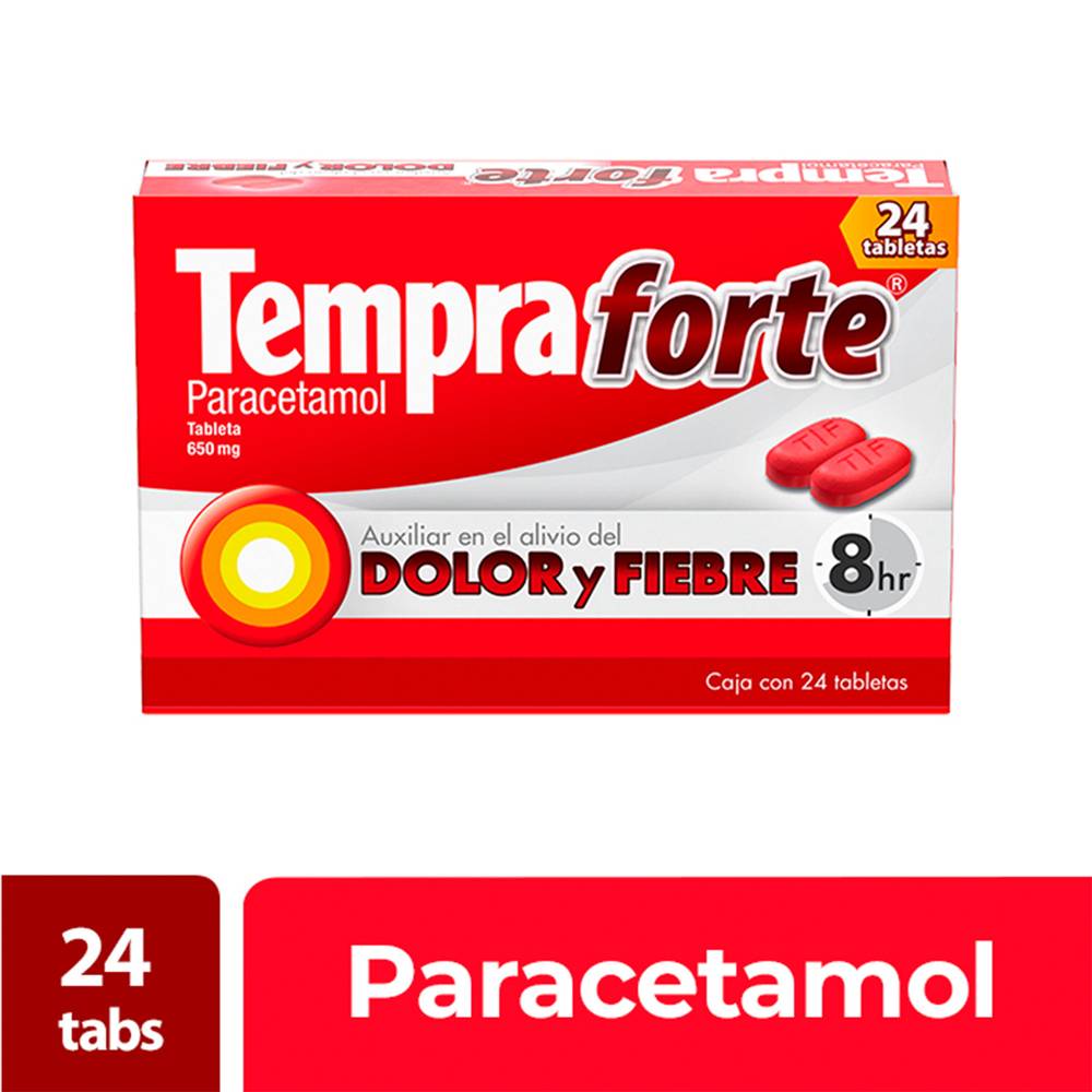 Tempra forte paracetamol tabletas 650 mg (24 un)