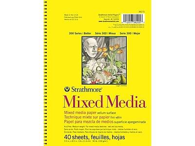 Strathmore 300 Series 5.5 x 8.5 Wire Bound Mixed Media Sketch Pad, 40 Sheets/Pad (SM3625AC)