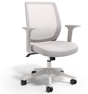Staples Essentials Ergonomic Fabric Swivel Task Chair, Gray (UN58149)