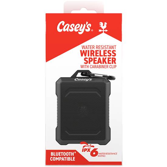 Casey's Wireless IPX6 Speaker w/Carabiner