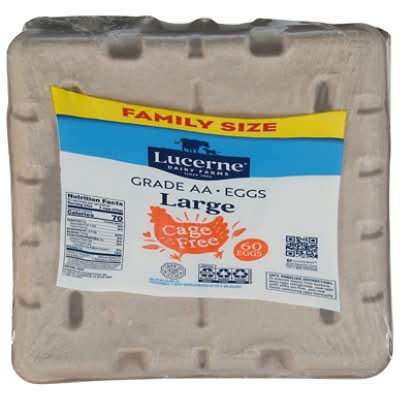 Lucerne Cage Free Grade Aa Eggs, L (60 ct)