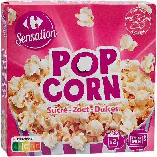 Carrefour Sensation - Popcorn (sucré) (2 pièces)