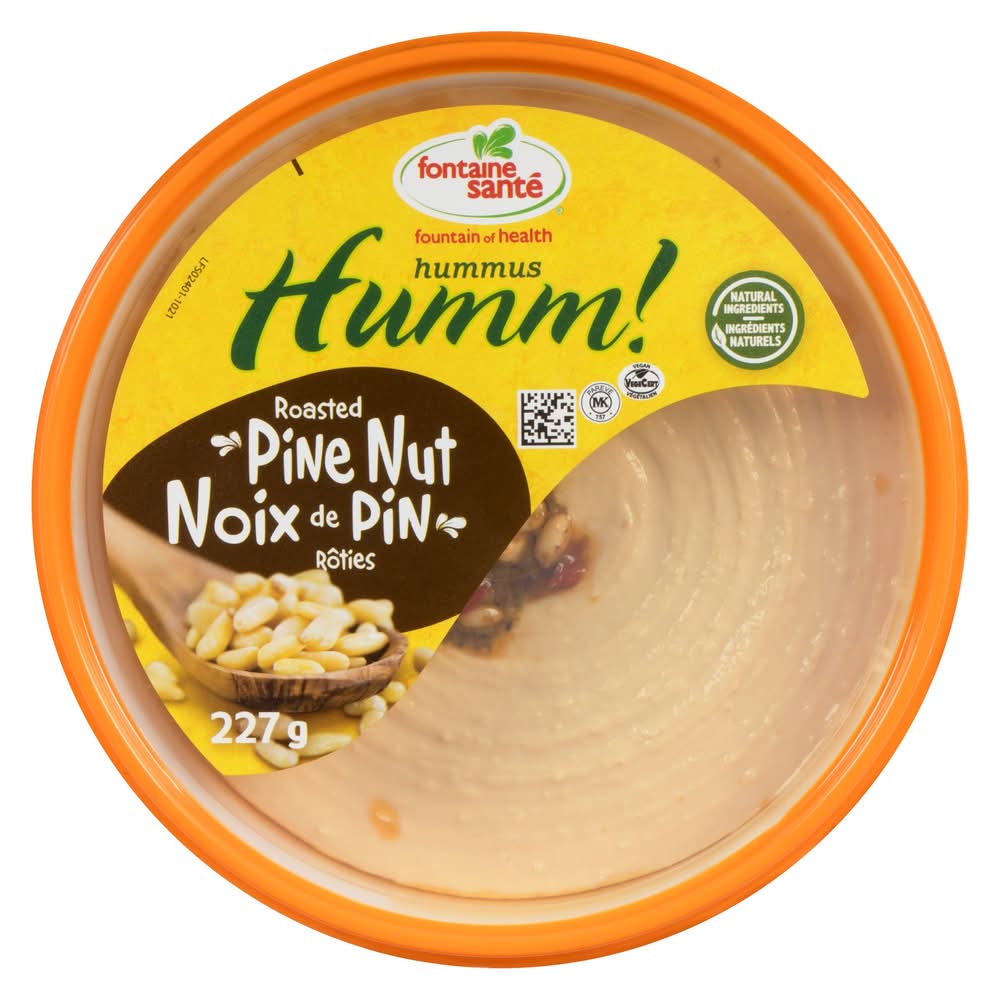Fontaine santé humm! tartinade de houmous - humm! hummus spread (noix de pin rôties)