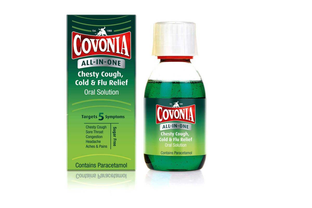 Covonia All-In-One Chesty Cough, Cold & Flu Relief Oral Solution 160ml