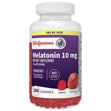 Walgreens Melatonin Gummies 10mg Strawberry - 150.0 ea