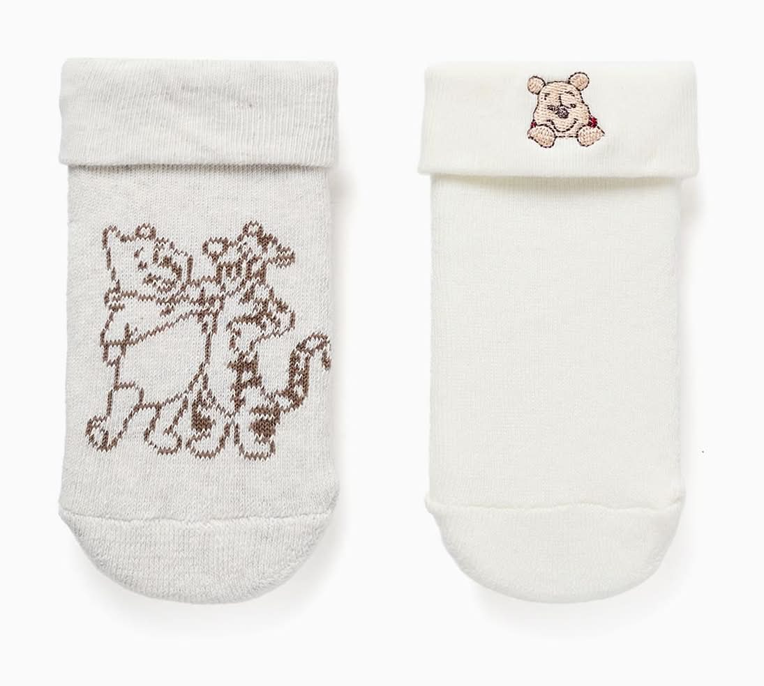 2 Pares De Meias Felpudas Pooh Para Recém-Nascidos E Bebés (Vários - 15/18)