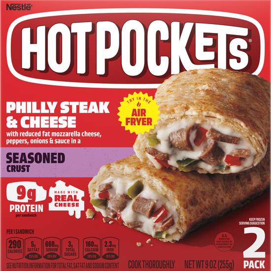 Hot Pockets Seasoned Crust Sandwiches (philly steak and cheese)