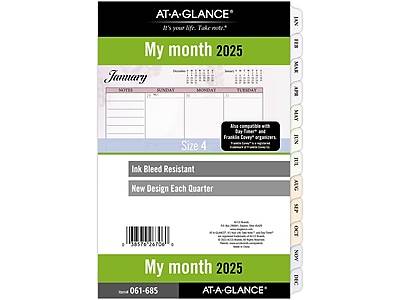 AT-A-GLANCE 2025 Monthly Planner Refill, Multicolor