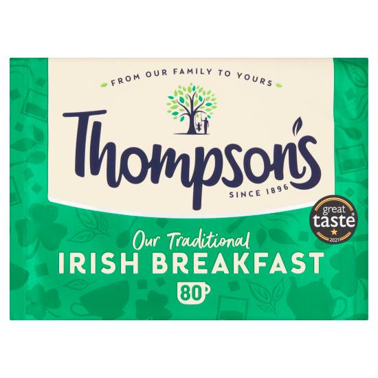 Thompson's Family Teas Irish Breakfast Blend 80 Tea Bags 250g
