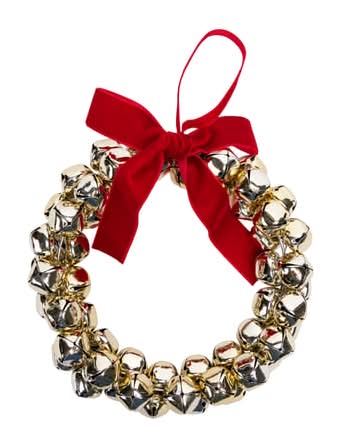 Christmas Bell Wreath Décor Gold