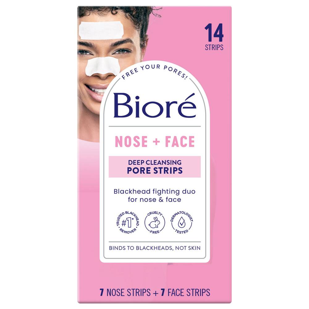 Bioré Nose + Face Deep Cleansing Pore Strips (14 ct)