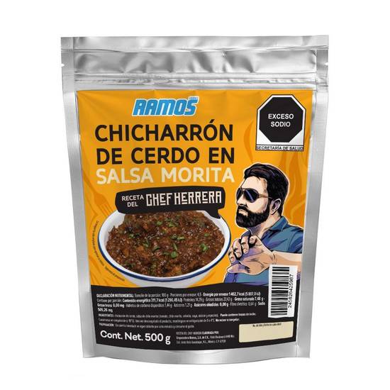 Chicharron en salsa morita (Bolsa de 500gr)