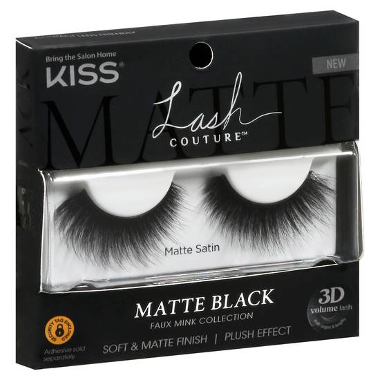 Kiss Lash Couture Matte Satin Matte Black Lashes