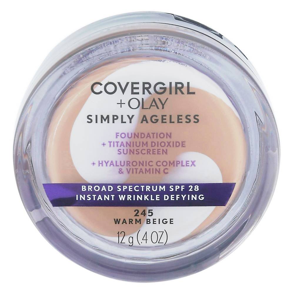 CoverGirl Olay Simply Ageless Foundation 245 Warm Beige (0.4 oz)