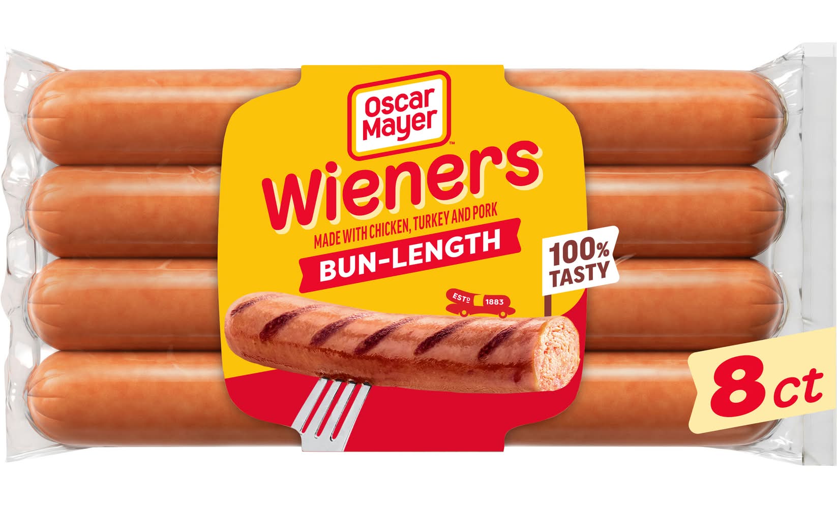 Oscar Mayer Bun Length Wieners Hot Dogs (16 oz, 8 ct)
