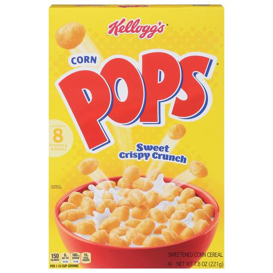 Corn Pops Kellogg's Sweetened Crispy Crunch Corn Cereal