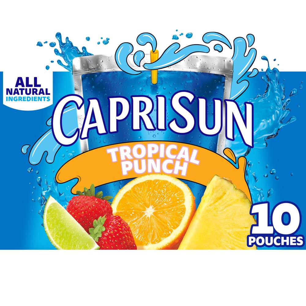 Capri Sun Juice Drink Blend, Tropical Punch (6 fl oz)