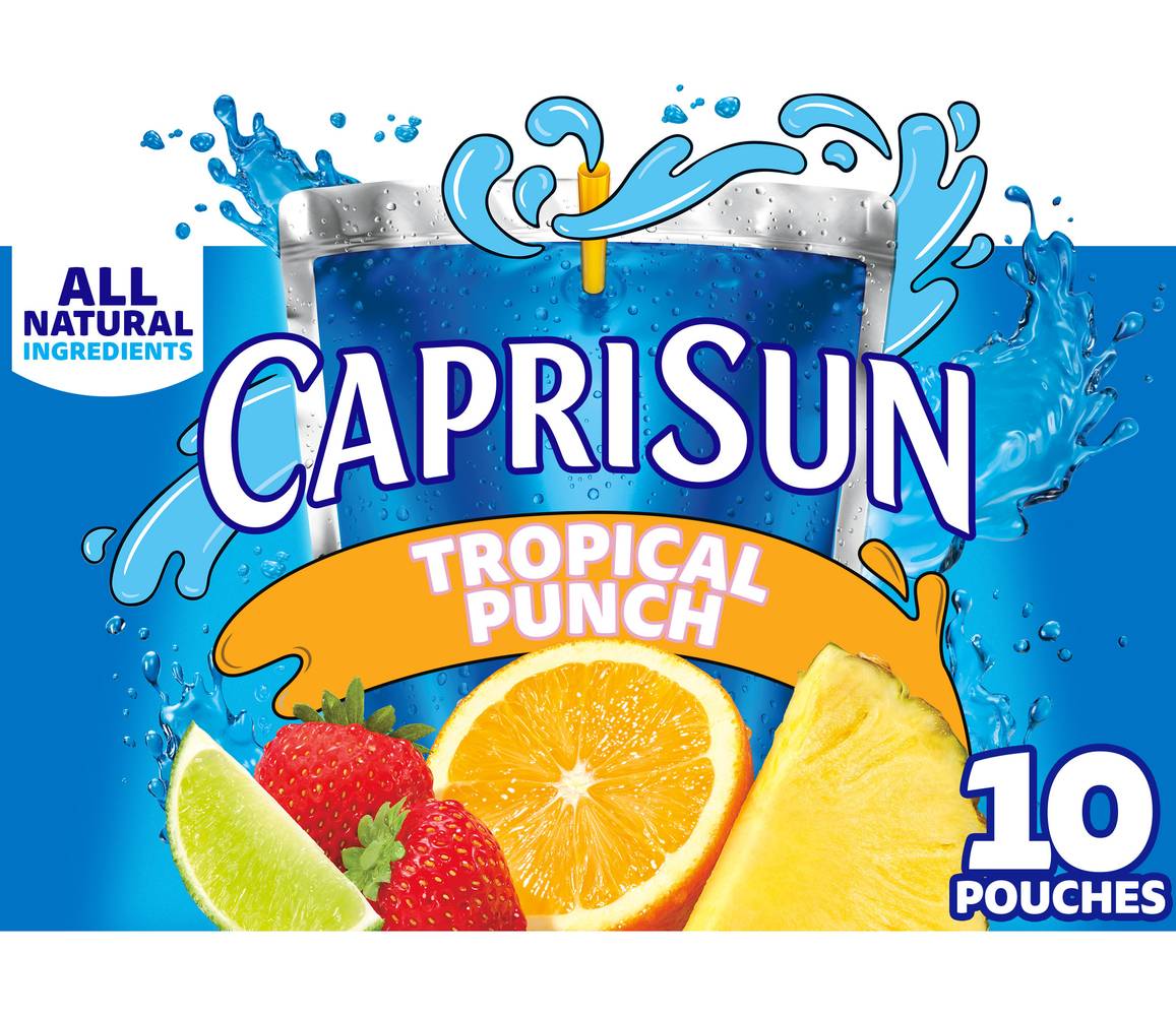 Capri Sun Juice Drink Blend, Tropical Punch (6 fl oz)