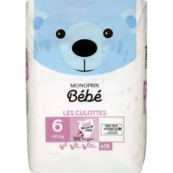 Monoprix Bébé Les Culottes Taille 6 : +16 Kg Le Paquet De 18