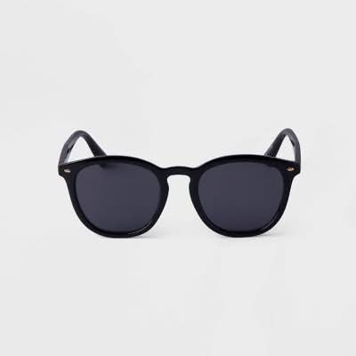 Goodfellow & Co. Plastic Round Sunglasses, Men, Black