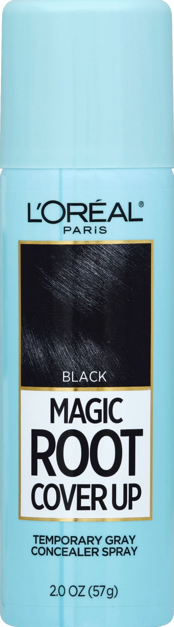 L'Oréal Magic Root Cover Up Temporary Gray Concealer Spray, Black (2 oz)