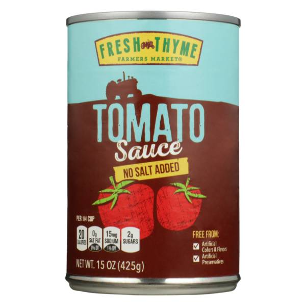 Fresh Thyme No Salt Added Tomato Sauce