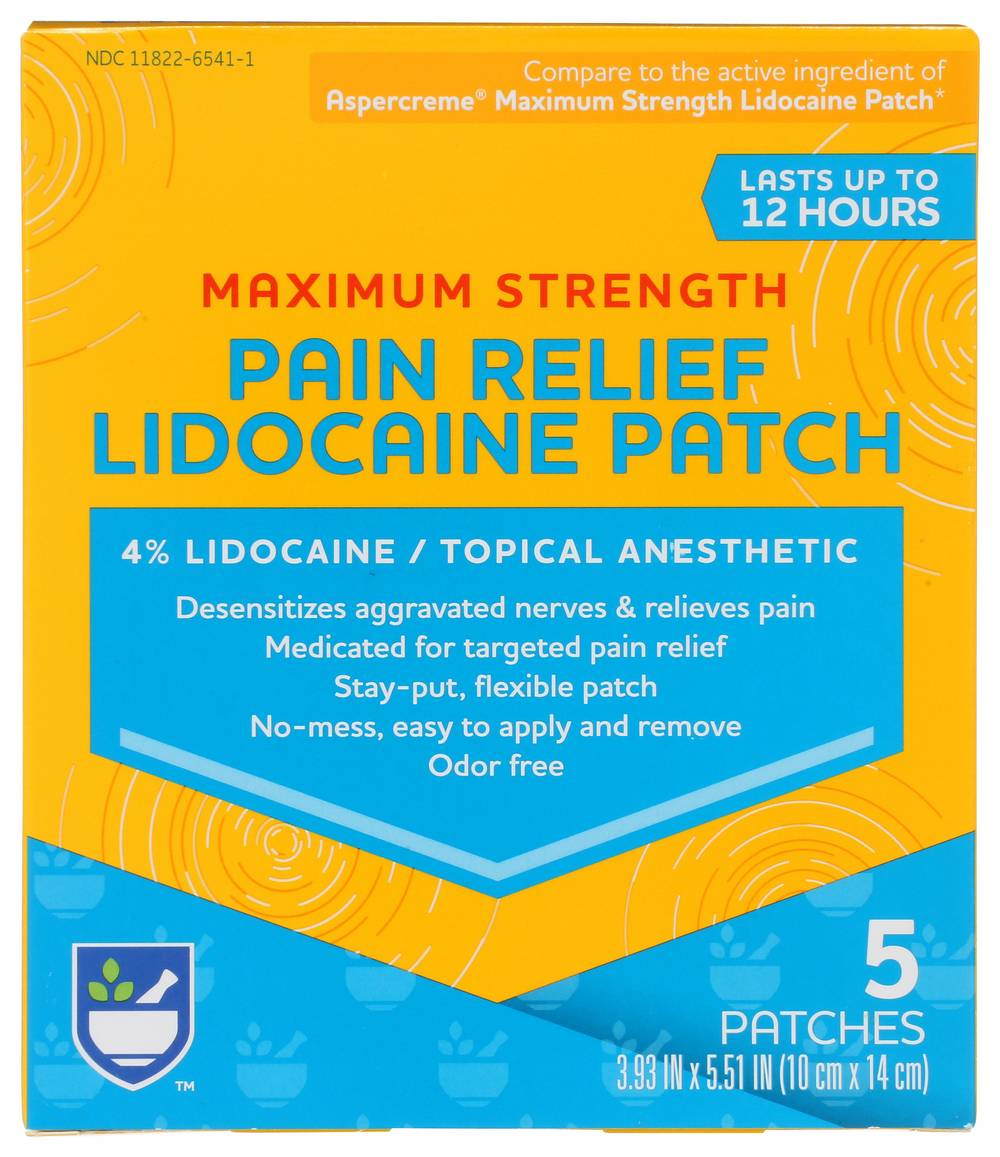 Rite Aid Maximum Strength Pain Relief Lidocaine Patch (5 ct)