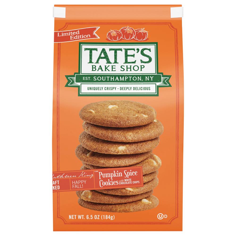 Tate's Bake Shop Cookies With White Chocolate Chips (pumpkin spice)