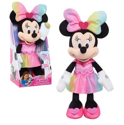 Suncrest Farms Sparkle & Sing Minnie Mouse Plush, 13 in, Multicolor
