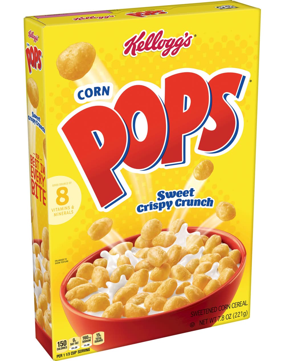 Corn Pops Sweetened Crispy Crunch Corn Cereal (7.8 oz)