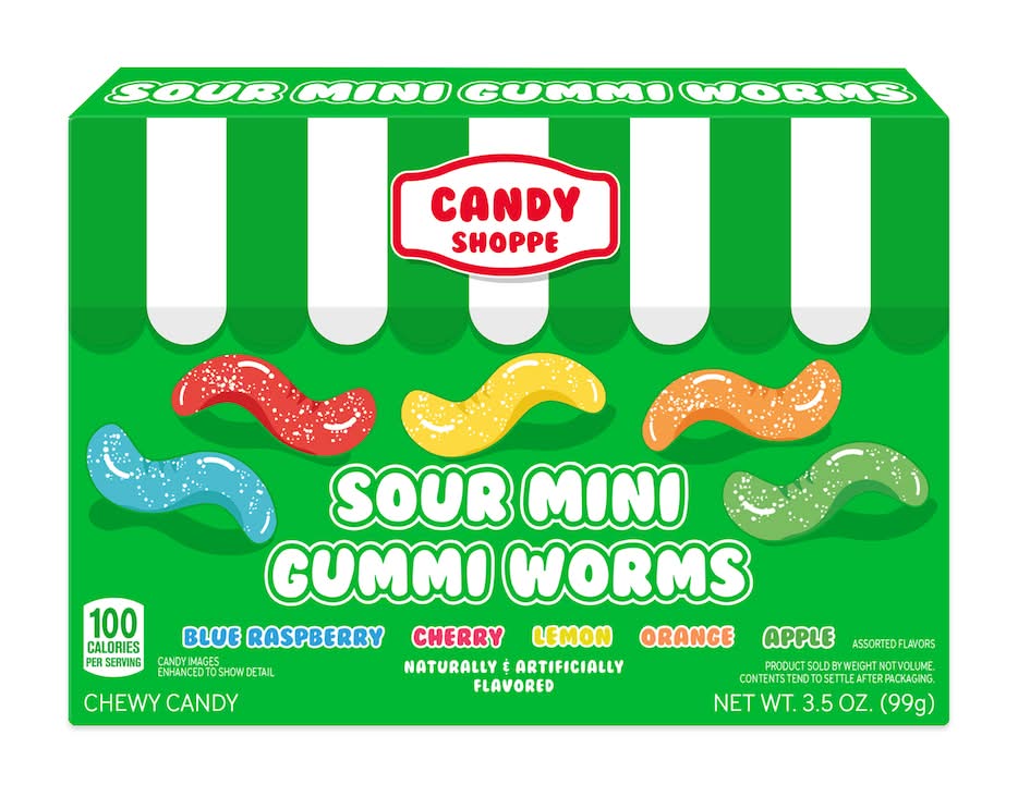 Candy Shoppe Sour Mini Gummi Worms (3.5 oz)