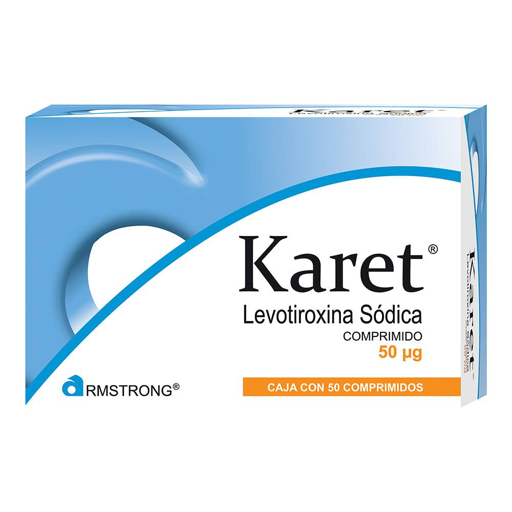 Armstrong karet levotiroxina sódica comprimidos 50 mcg (50 piezas)