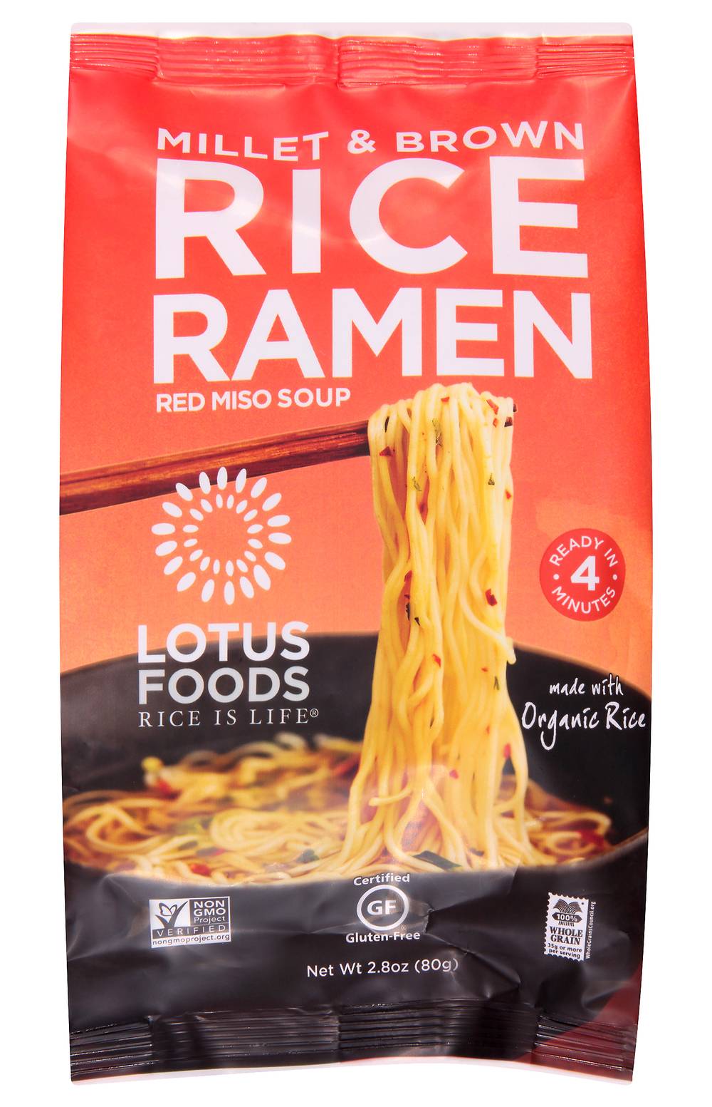 Lotus Foods Rice Ramen Millet & Brown Red Miso Soup (2.8 oz)