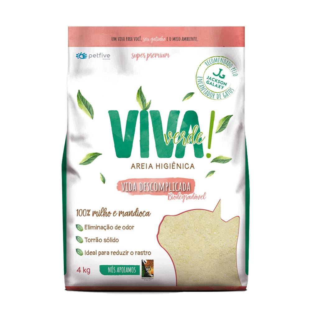 Petfive · Areia higiênica biodegradável vida descomplicada viva verde (4 kg)