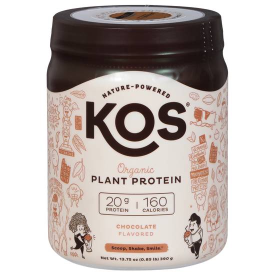 Kos Organic Chocolate Plant Protein (13.8 oz)
