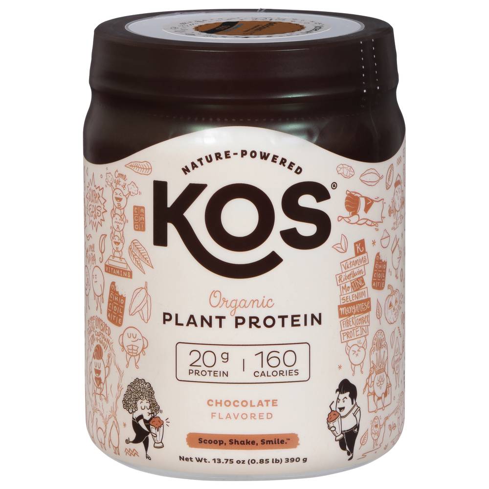 KOS Organic Chocolate Plant Protein (13.8 oz)